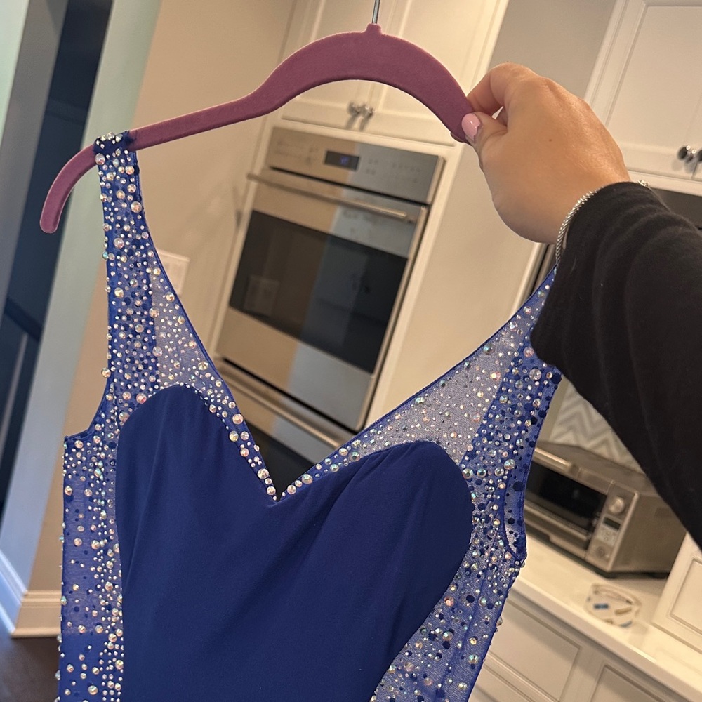 Jovani Elegant Blue Evening Gown worn once in perfect condition - Picture 12 of 13
